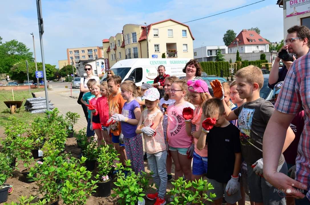W czerwcu dzieci i młodzież posadziły kwiaty wokół pomnika Majkowskiego. fot.Klub Literatury i Sztuki